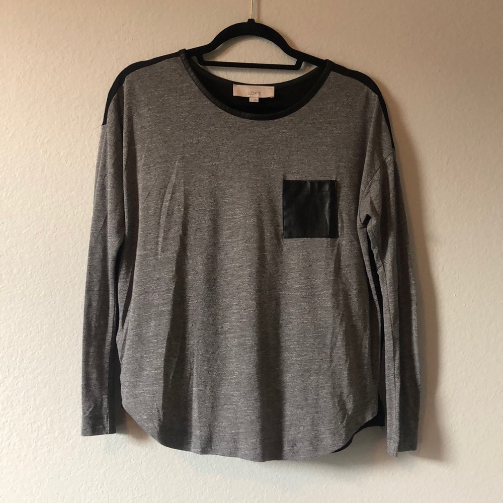 Loft Leather Appliqué Top